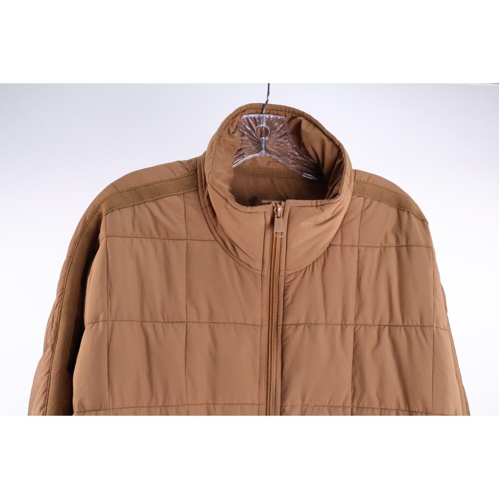 Free People Movement Pippa Puffer Jacket Brown Women Medium Full Zip Read - Picture 2 of 10